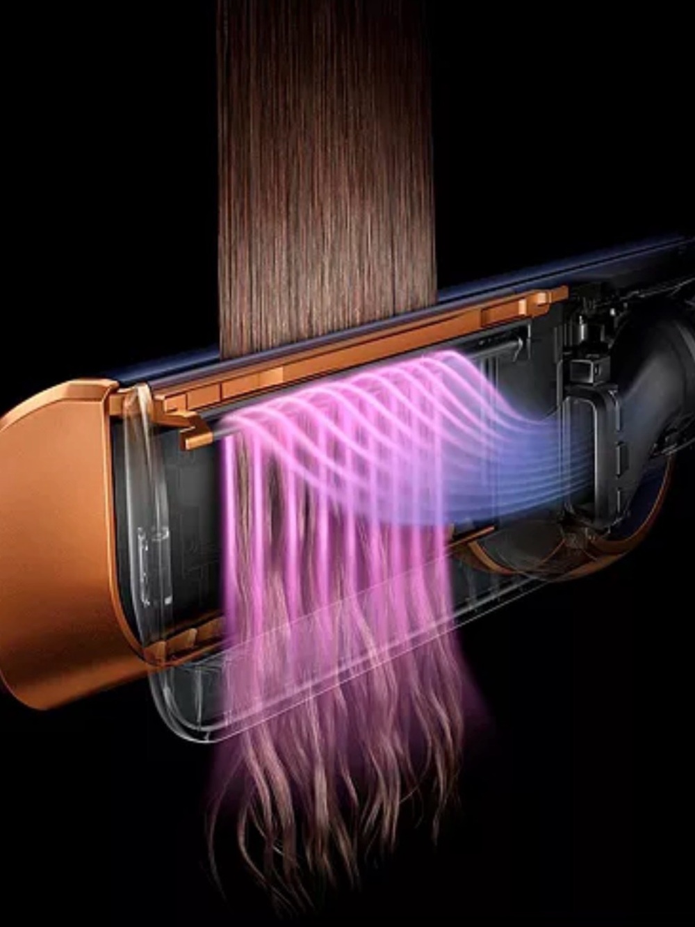 Dyson Hair Straightener in Blue with Gold Accents - Picture 3 of 3